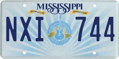 MS license plate NXI744