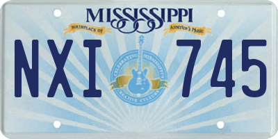MS license plate NXI745