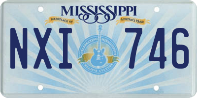 MS license plate NXI746