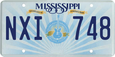MS license plate NXI748