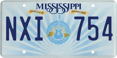 MS license plate NXI754