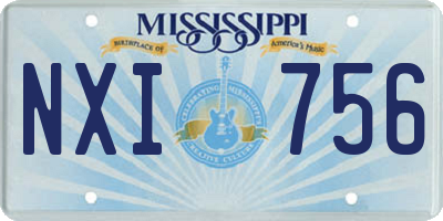 MS license plate NXI756