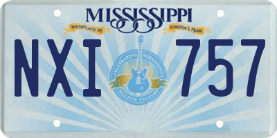 MS license plate NXI757