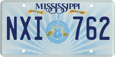 MS license plate NXI762