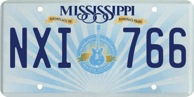 MS license plate NXI766