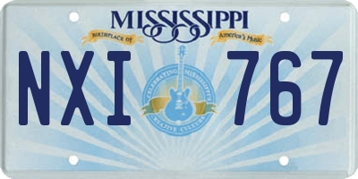 MS license plate NXI767