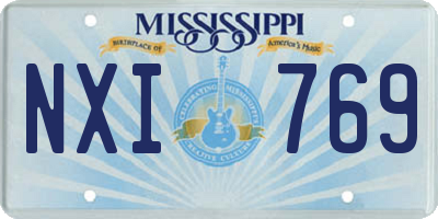 MS license plate NXI769