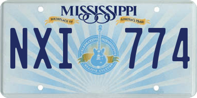 MS license plate NXI774
