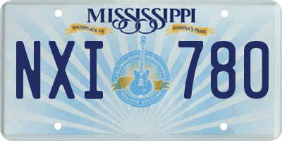 MS license plate NXI780