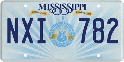 MS license plate NXI782
