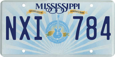 MS license plate NXI784
