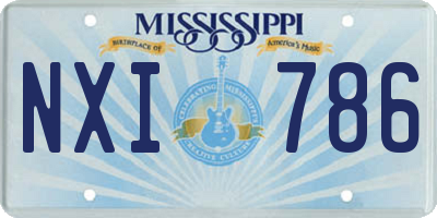 MS license plate NXI786