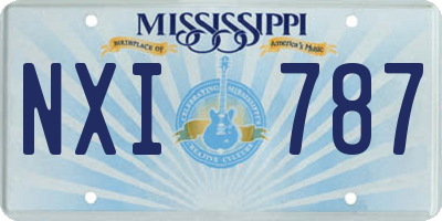 MS license plate NXI787