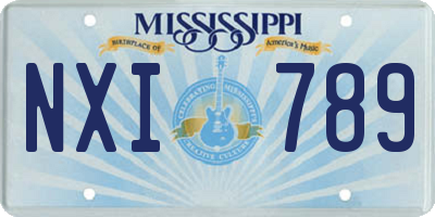 MS license plate NXI789