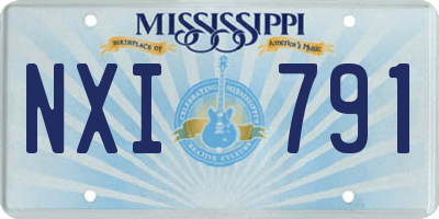 MS license plate NXI791