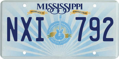 MS license plate NXI792