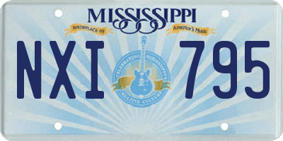 MS license plate NXI795