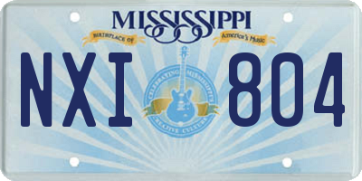 MS license plate NXI804