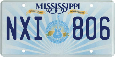 MS license plate NXI806