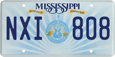 MS license plate NXI808