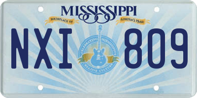 MS license plate NXI809