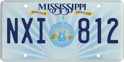 MS license plate NXI812