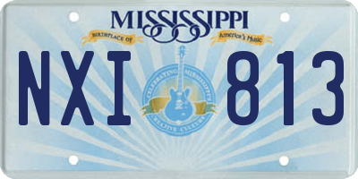 MS license plate NXI813