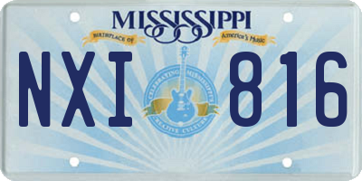 MS license plate NXI816