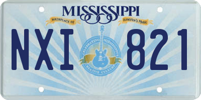 MS license plate NXI821