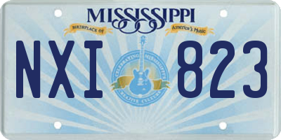 MS license plate NXI823