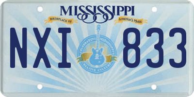 MS license plate NXI833