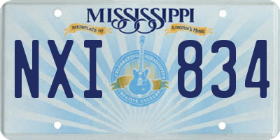 MS license plate NXI834