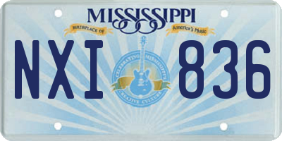 MS license plate NXI836