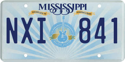 MS license plate NXI841
