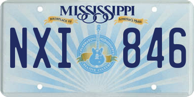 MS license plate NXI846