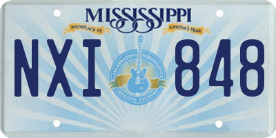 MS license plate NXI848