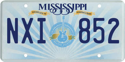 MS license plate NXI852