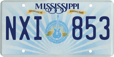 MS license plate NXI853