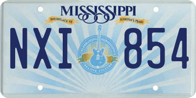 MS license plate NXI854
