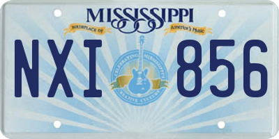 MS license plate NXI856