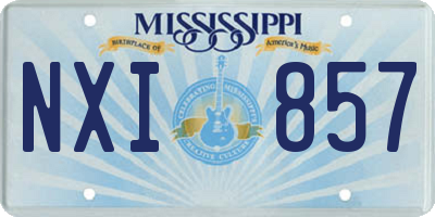 MS license plate NXI857