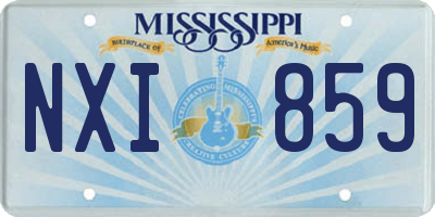 MS license plate NXI859