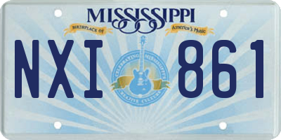 MS license plate NXI861