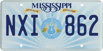 MS license plate NXI862