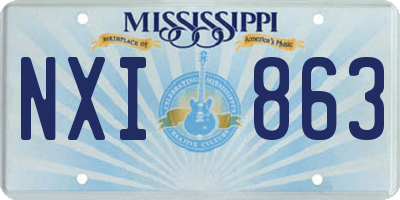 MS license plate NXI863