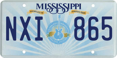 MS license plate NXI865