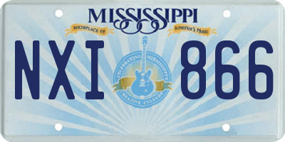 MS license plate NXI866