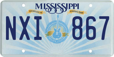 MS license plate NXI867