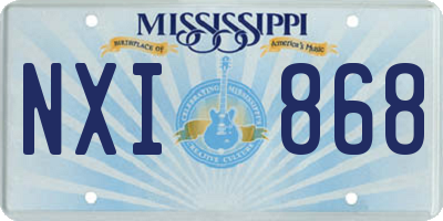 MS license plate NXI868