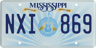 MS license plate NXI869